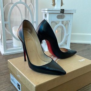 Christian Louboutin black so late 120 kid heels size 35.5